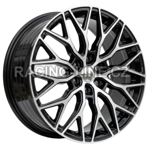 Alu kola Racing Line YF0412, 19x8 6x120 ET48, černá + leštění (zátěžová)