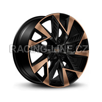 Alu kola Racing Line YF0443, 18x8 5x112 ET40, černá matná + měděná barva leštění