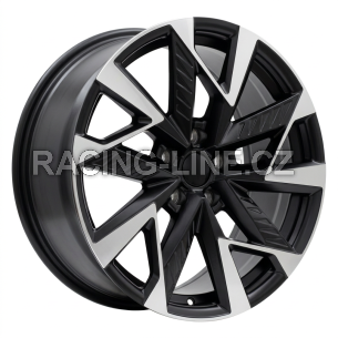 Alu kola Racing Line YF0443, 19x8 5x112 ET40, černá matná + leštění