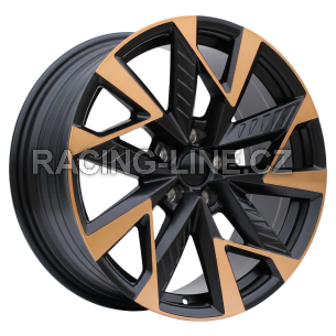 Alu kola Racing Line YF0443, 19x8 5x112 ET40, černá matná + měděná barva leštění