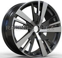 Alu kola Racing Line YF0448, 18x7.5 5x108 ET49, černá + leštění