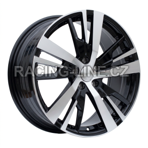 Alu kola Racing Line YF0448, 18x7.5 5x108 ET49, černá + leštění