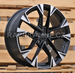Alu kola Racing Line YF1150, 18x8 5x112 ET40, černá matná + leštění