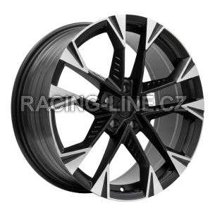 Alu kola Racing Line YF1150, 18x8 5x112 ET40, černá matná + leštění