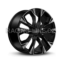 Alu kola Racing Line YF1150, 19x8 5x112 ET40, černá matná + leštění