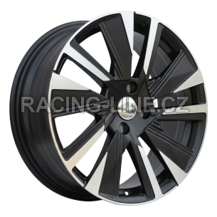 Alu kola Racing Line YF1152, 18x7 4x108 ET35, černá matná + leštění