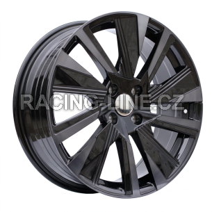 Alu kola Racing Line YF1152, 18x7 4x108 ET35, černá + tmavé leštění