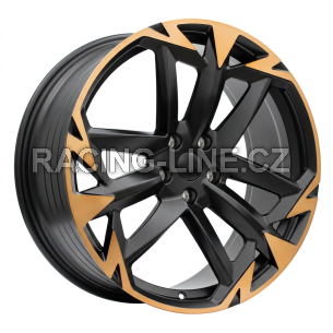 Alu kola Racing Line YF3005, 20x8.5 5x112 ET38, černá matná + měděná barva leštění (zátěžová)