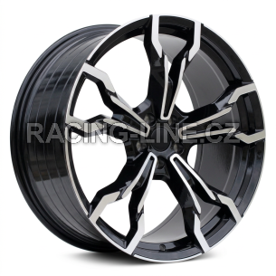 Alu kola Racing Line YF5596, 21x9.5 5x112 ET43, černá + leštění (zátěžová)