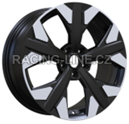 Alu kola Racing Line YF5699, 19x7.5 5x114.3 ET51, černá + leštění