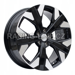 Alu kola Racing Line YF5699, 19x7.5 5x114.3 ET51, černá + leštění