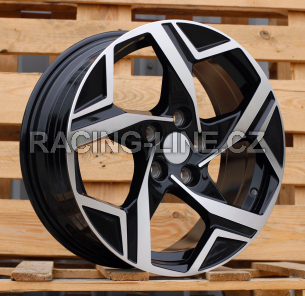 Alu kola Racing Line YF5700, 18x7.5 5x114.3 ET51, černá + leštění