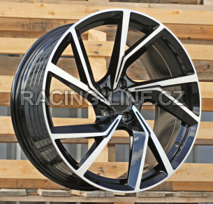Alu kola Racing Line YF5709, 20x8.5 5x108 ET40, černá + leštění (zátěžová)