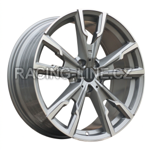 Alu kola Racing Line YF5710, 19x8 5x112 ET46, šedivá + leštění