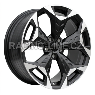 Alu kola Racing Line YF5717, 19x8.5 5x112 ET38, černá matná + leštění