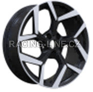 Alu kola Racing Line YF5729, 18x8 5x108 ET47.5, černá matná + leštění