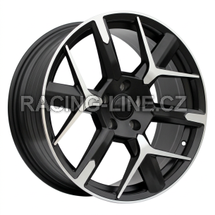 Alu kola Racing Line YF6147, 19x8 5x112 ET40, černá matná + leštění