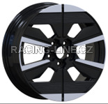 Alu kola Racing Line YF6158, 17x7 4x108 ET32, černá matná + leštění