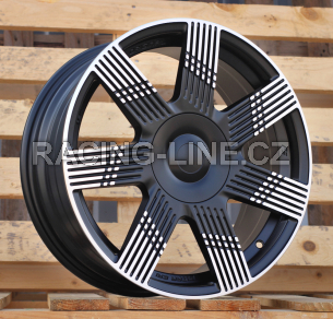Alu kola Racing Line YF7074, 15x6 4x98 ET35, černá matná + leštění