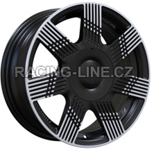 Alu kola Racing Line YF7074, 16x6.5 4x98 ET35, černá matná + leštění