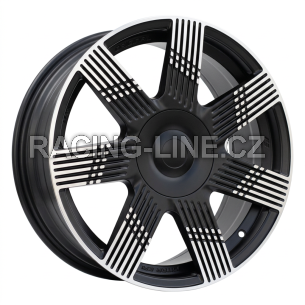 Alu kola Racing Line YF7074, 17x7 4x98 ET41, černá matná + leštění