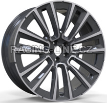 Alu kola Racing Line YF7076, 19x8 5x108 ET42.5, černá + leštění
