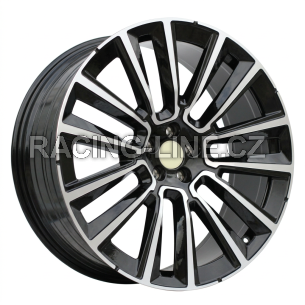 Alu kola Racing Line YF7076, 22x9 5x108 ET38.5, černá + leštění (zátěžová)