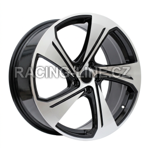 Alu kola Racing Line YS1270, 19x8 5x112 ET49, černá + leštění