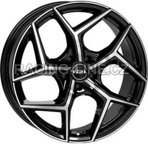 Alu kola RIAL SALENTO, 18x8 5x114.3 ET40, černá lesklá + leštění