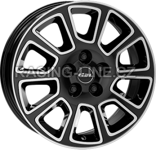 Alu kola RIAL TRANSPORTER 2, 18x7.5 5x160 ET50, černá lesklá + leštění (zátěžová)