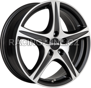 Alu kola RONAL R56, 17x7 5x112 ET45, černá matná + leštění
