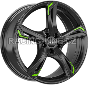 Alu kola RONAL R62 GREEN, 19x8 5x114.3 ET40, černá lesklá