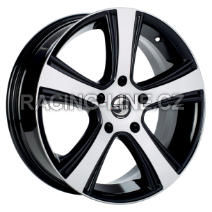 Alu kola SPATH SP23H, 17x7 5x112 ET30, černá lesklá + leštění (zátěžová)