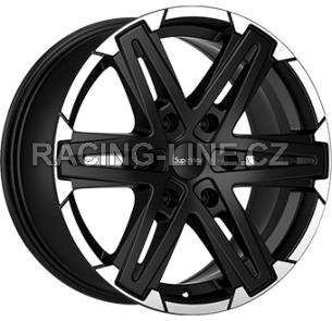 Alu kola SUPER METAL COMPASS, 18x8.5 6x139.7 ET20, černá matná + leštěný límec (zátěžová)
