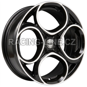 Alu kola TecnoMagnesio JUNIOR 4, 18x7 4x108 ET35, černá + leštění