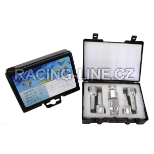 Bezpečnostní šrouby na alu kola M14x1,5x35mm SADA, koule R14 dosedací plocha