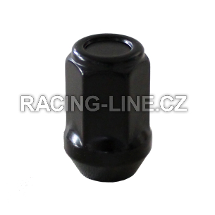 Matice na kola M12x1,5 černá, kužel, klíč 17, výška 35 mm, uzavřená