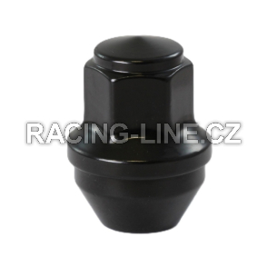 Matice na originální alu kola Ford, Tesla M14x1,5 černá, kužel, klíč 21, výška 42 mm, uzavřená