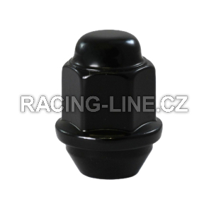 Matice na plechové disky Hyundai, Kia, Mazda M12x1,5 černá, kužel, klíč 21, výška 35 mm, uzavřená