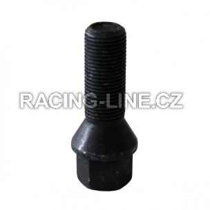 Šrouby na kola M14x1,25x33mm černé, kužel, klíč 17